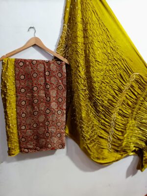 Pure Ajrakh Printed Modal Silk Dresses (12)