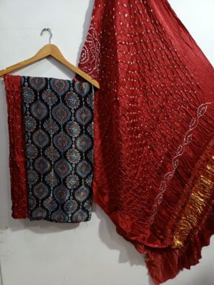 Pure Ajrakh Printed Modal Silk Dresses (15)