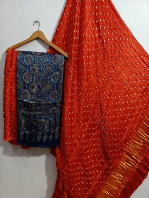 Pure Ajrakh Printed Modal Silk Dresses (17)