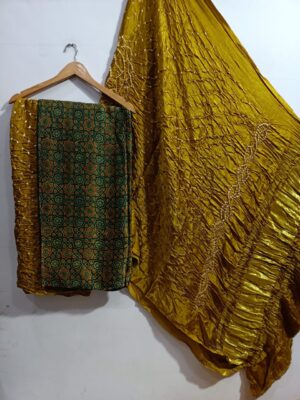 Pure Ajrakh Printed Modal Silk Dresses (20)