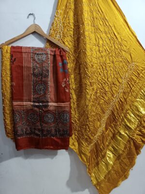 Pure Ajrakh Printed Modal Silk Dresses (25)