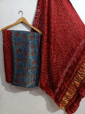 Pure Ajrakh Printed Modal Silk Dresses (3)
