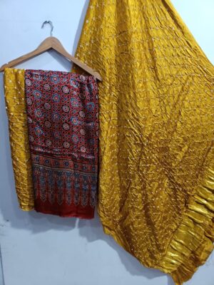 Pure Ajrakh Printed Modal Silk Dresses (32)