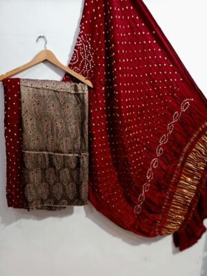 Pure Ajrakh Printed Modal Silk Dresses (4)