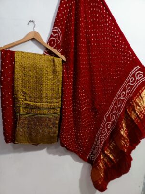 Pure Ajrakh Printed Modal Silk Dresses (5)
