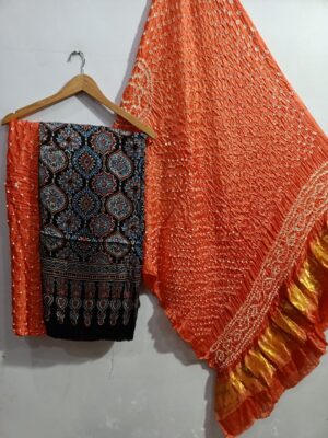 Pure Ajrakh Printed Modal Silk Dresses (6)