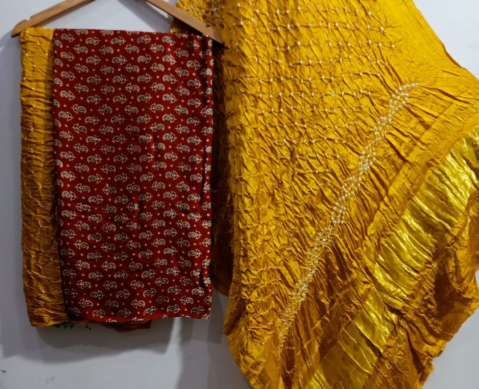 Pure Ajrakh Printed Modal Silk Dresses (8)