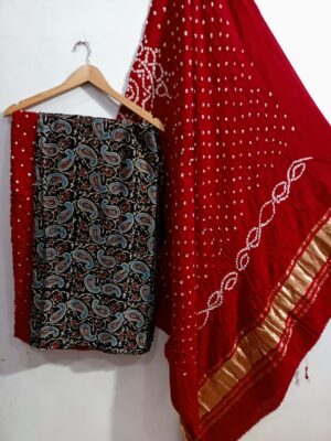 Pure Ajrakh Printed Modal Silk Dresses (9)