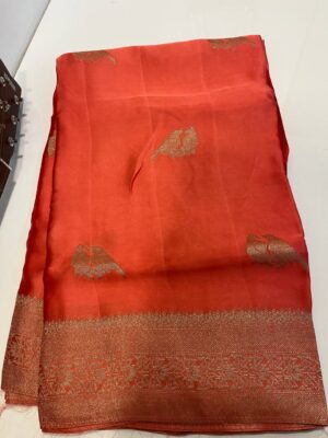 Pure Banaras Soft Satin Crepe Silk Sarees (16)