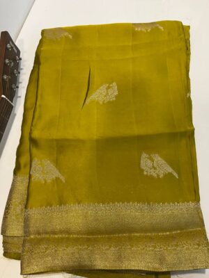 Pure Banaras Soft Satin Crepe Silk Sarees (35)
