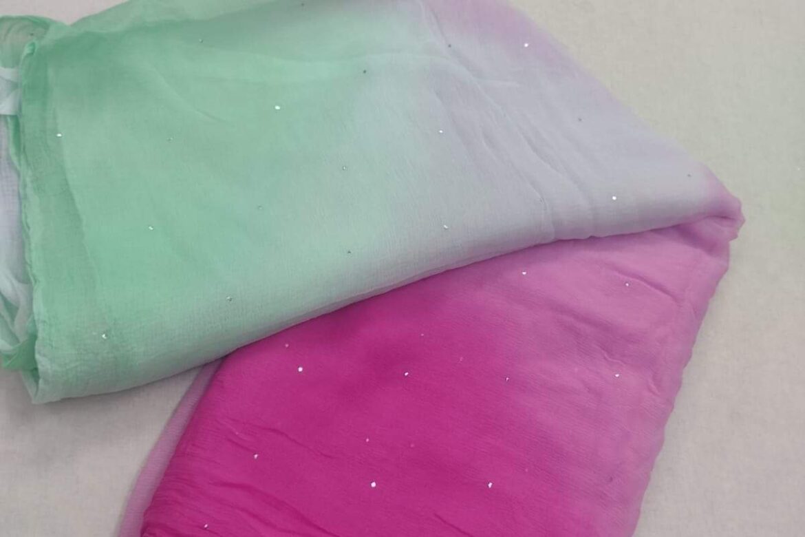 Pure Chiffon Sarees With Blouse (9)