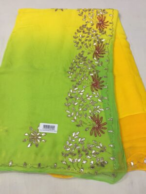 Pure Chiffon Work Sarees With Blouse (3)