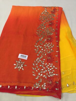 Pure Chiffon Work Sarees With Blouse (4)