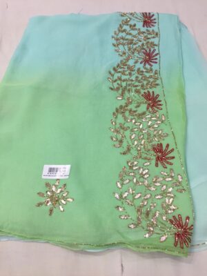 Pure Chiffon Work Sarees With Blouse (6)