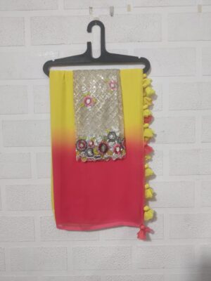 Pure Georgette Sarees With Blouse (5)