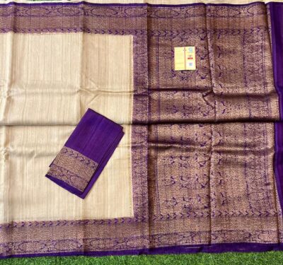 Pure Handloom Banaras Tussar Silk Sarees (1)