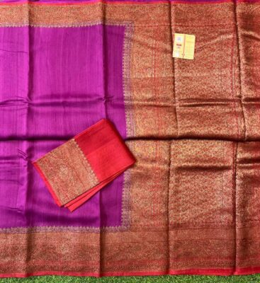 Pure Handloom Banaras Tussar Silk Sarees (4)