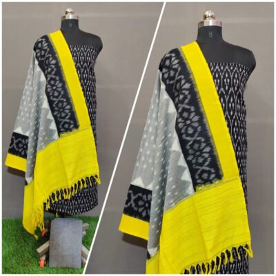 Pure Ikkath Cotton Double Weavng Dress Materials (1)