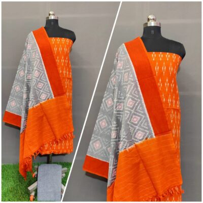 Pure Ikkath Cotton Double Weavng Dress Materials (2)