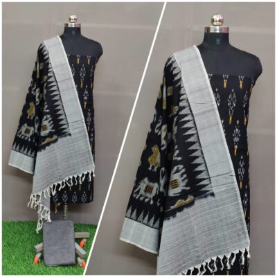 Pure Ikkath Cotton Double Weavng Dress Materials (27)