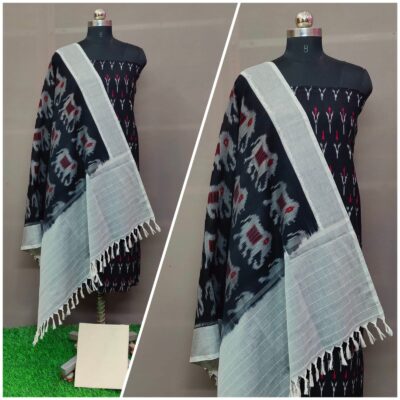 Pure Ikkath Cotton Double Weavng Dress Materials (31)