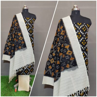 Pure Ikkath Cotton Double Weavng Dress Materials (39)