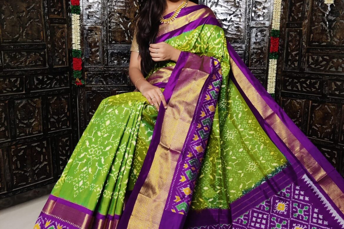 Pure Ikkath Silk Sarees With Blouse (1)