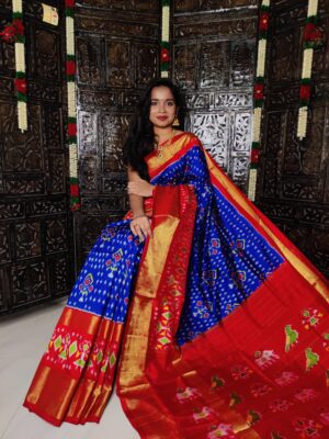 Pure Ikkath Silk Sarees With Blouse (13)