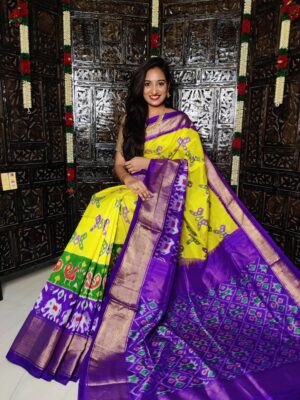 Pure Ikkath Silk Sarees With Blouse (15)