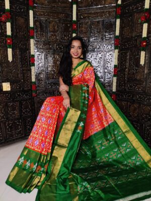 Pure Ikkath Silk Sarees With Blouse (4)