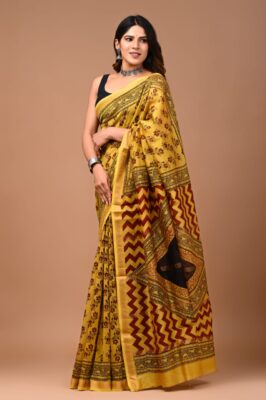 Pure Maheshwari Silk Sarees With Blouse (18)