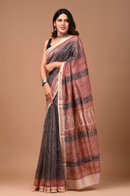 Pure Maheshwari Silk Sarees With Blouse (34)