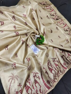 SEmi Tussar Silk Embroidary Sarees (1)
