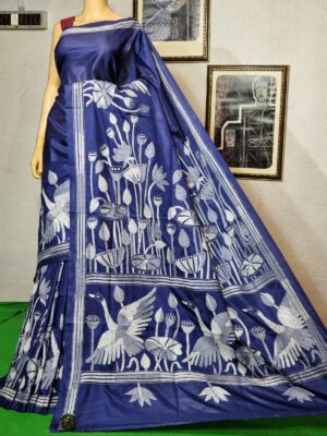 Soft Art Silk Kantha Work Sarees (11)