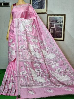 Soft Art Silk Kantha Work Sarees (15)