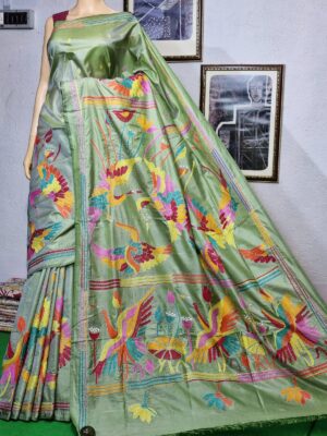 Soft Art Silk Kantha Work Sarees (17)