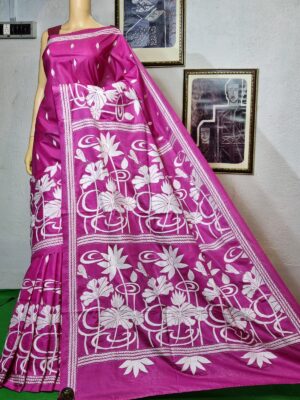 Soft Art Silk Kantha Work Sarees (19)
