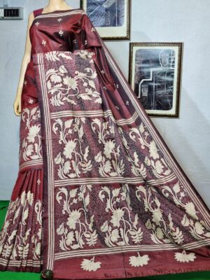 Soft Art Silk Kantha Work Sarees (2)