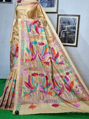 Soft Art Silk Kantha Work Sarees (8)