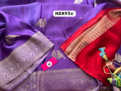 Banarasi Satin Silk Sarees With Blouse (12)