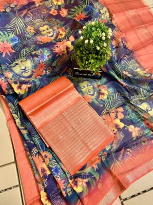 Beautiful Mangalagiri Dress Material With Dupatta (16)