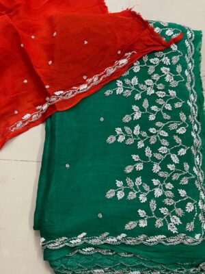 Exclusive Party Wear Chinnon Sarees (24)