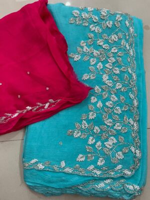 Exclusive Party Wear Chinnon Sarees (25)