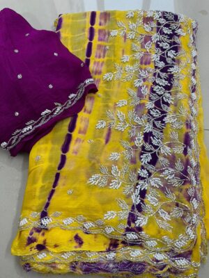 Exclusive Party Wear Chinnon Sarees (27)