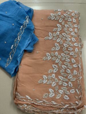 Exclusive Party Wear Chinnon Sarees (30)