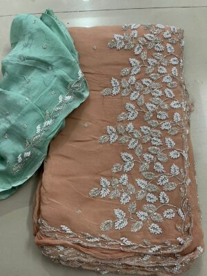 Exclusive Party Wear Chinnon Sarees (34)