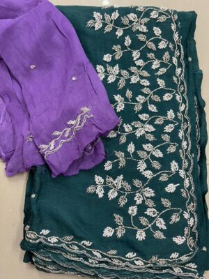 Exclusive Party Wear Chinnon Sarees (51)