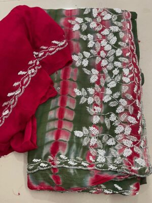 Exclusive Party Wear Chinnon Sarees (52)
