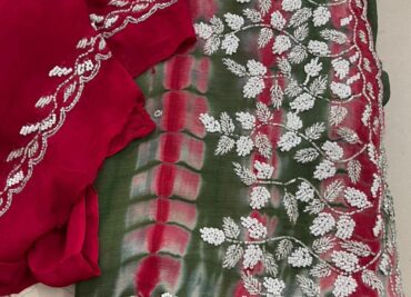 Exclusive Party Wear Chinnon Sarees (52)
