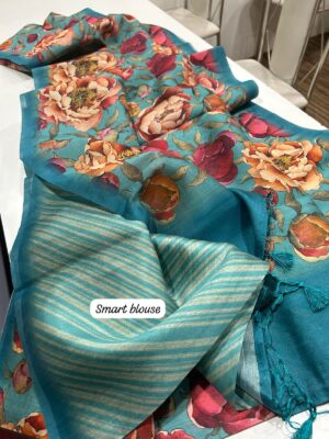Exclusive Tussar Prints Wih Smart Blouse (18)